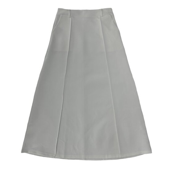 NWOT Neoprene A-line Midi Skirt White Size Medium - Picture 2 of 5